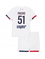 Paris Saint-Germain Willian Pacho #51 Bortedraktsett Barn 2025-26 Korte ermer (+ bukser)